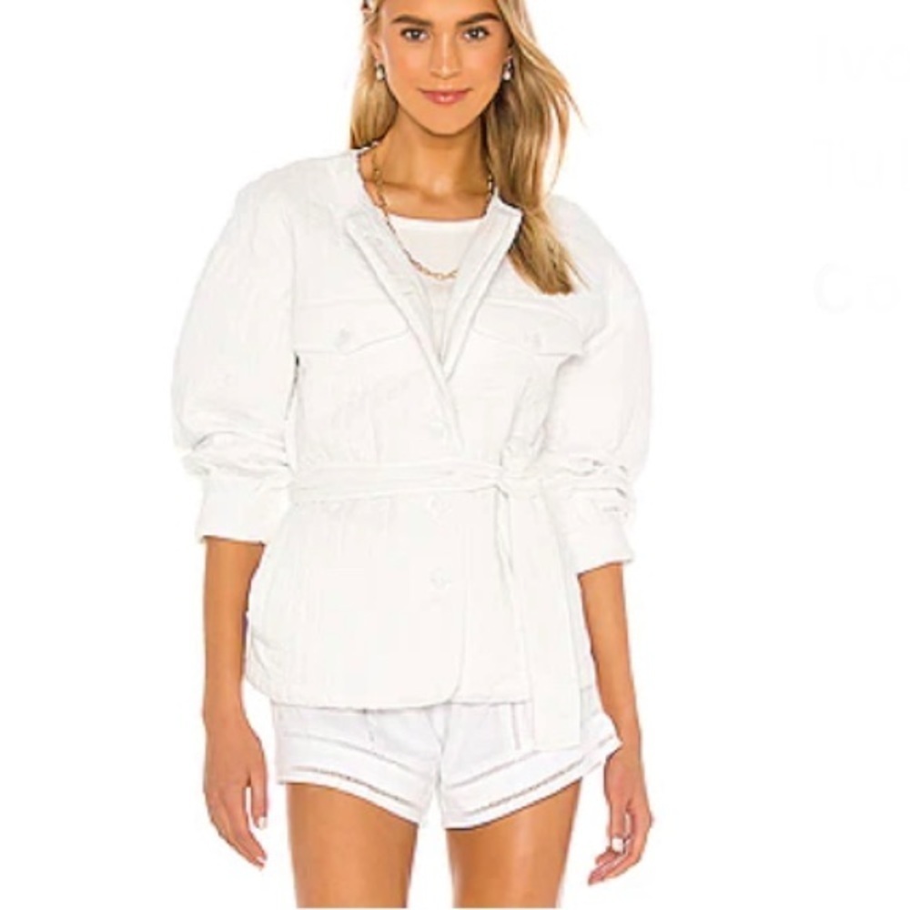 Nwt Tularosa Rowen Quilted Jacket In Washed Ivory Size Extra Large Xl